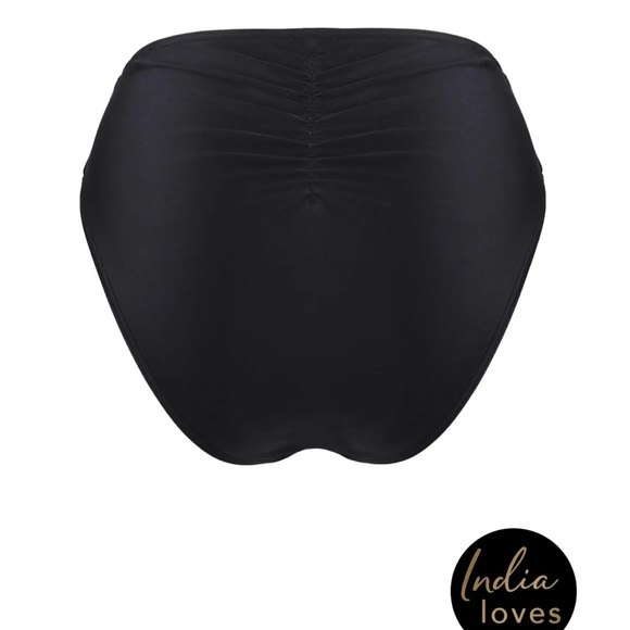 Pour Moi black India Collection high wasted tie bikkini bottoms nwot - Picture 2 of 6